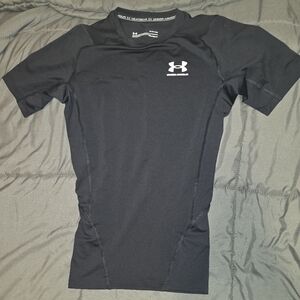 Under Armour Boys Black Compression Short Sleeve Shirt